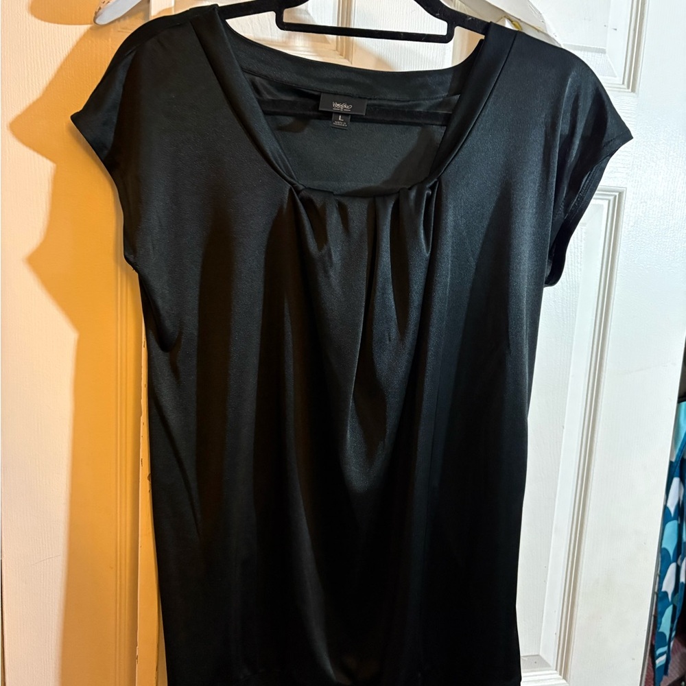 Massimo Black Pleated Women's top